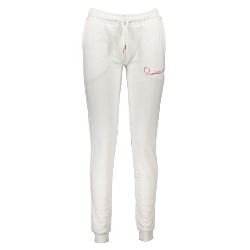 Cavalli Class White Cotton Women's Sweatpant
