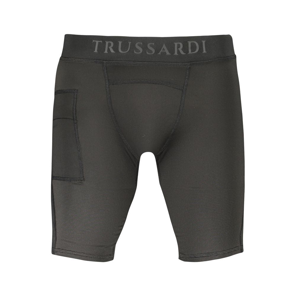 Trussardi Black Polyester Men's Workout Legging
