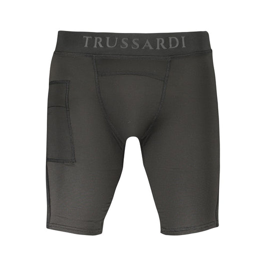 Trussardi Black Polyester Men's Workout Legging