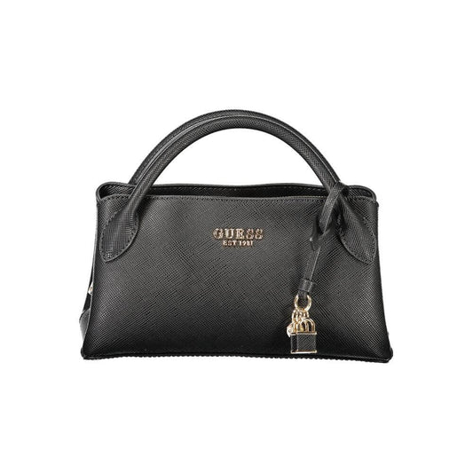 Guess Jeans Black Polyurethane Women Handbag 1728,67403481248,Bags,Black,Guess Jeans,Handbags - Bags,New with tags,Women
