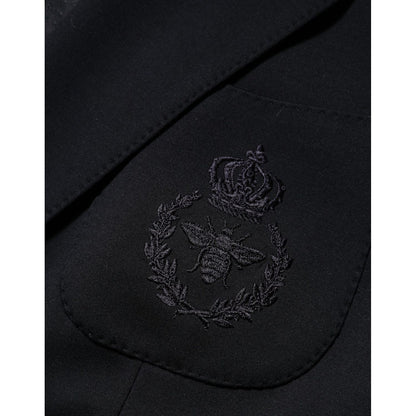Dolce & Gabbana Black Viscose 2 Buttons Suit Jacket Blazer