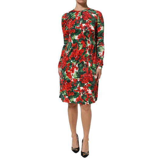 Dolce & Gabbana Multicolor Floral Short Portofino Dress
