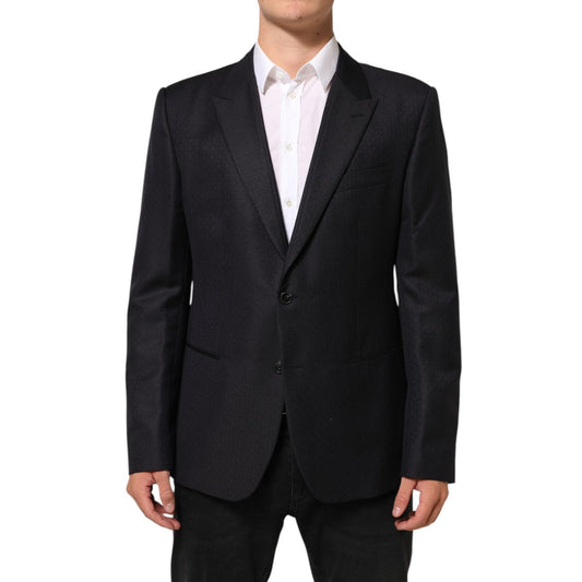 Dolce & Gabbana Black Wool 2 Buttons Suit Jacket Men Blazer