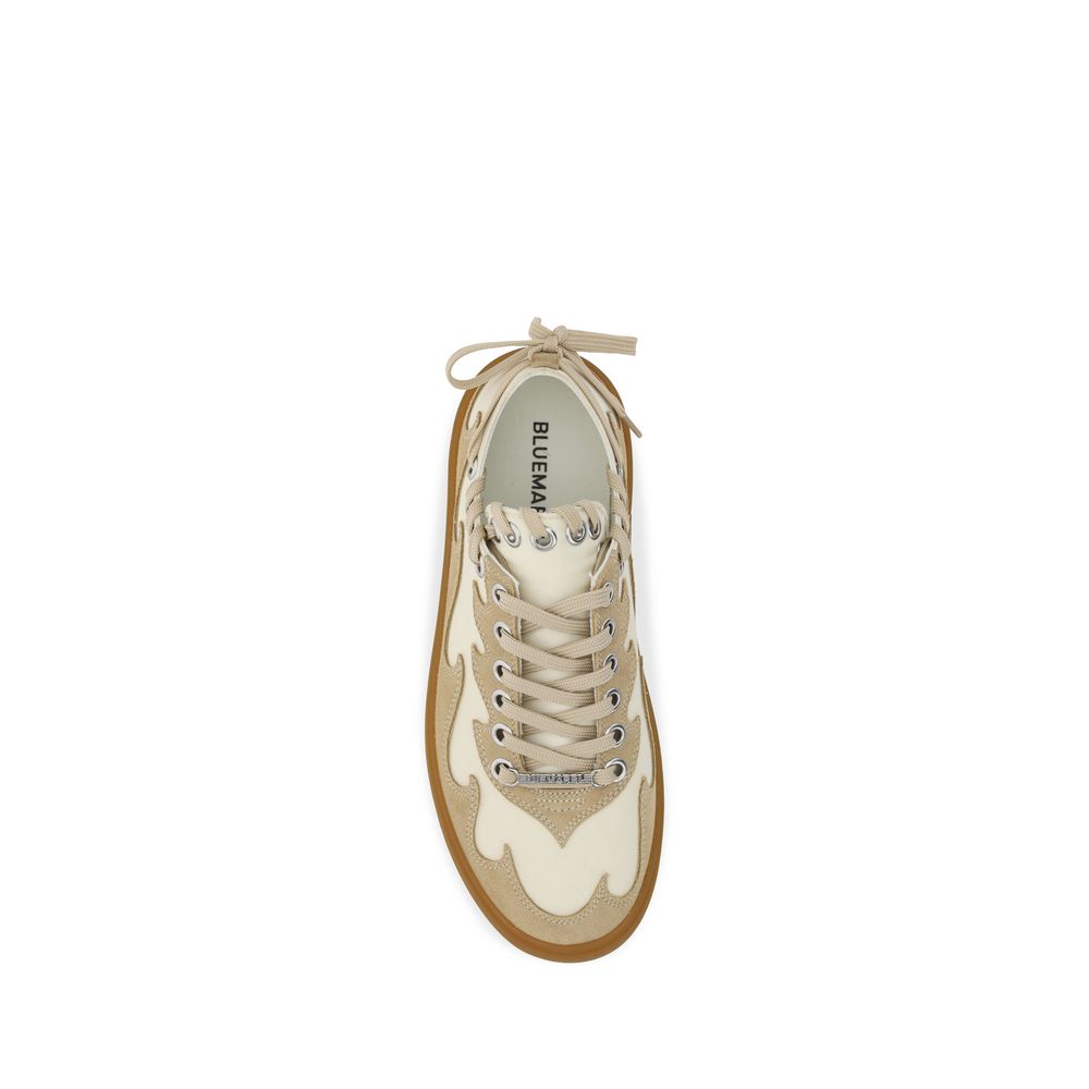 Bluemarble Brown Calf Leather Bos Taurus Low Top Sneakers