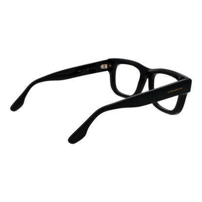 Victoria Beckham Black Acetate Glasses (Frames) in full-rim rectangle style for women, featuring black acetate material and demo lenses.