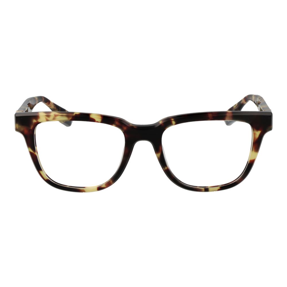 Trussardi Brown Acetate Glasses (Frames) in full-rim rectangle design for men, brown color with demo lenses, size 52-19-145.