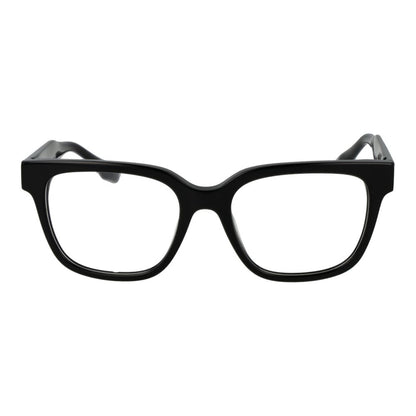 Trussardi Black Acetate Glasses (Frames) full-rim square style with demo lenses made of plastic in black color.