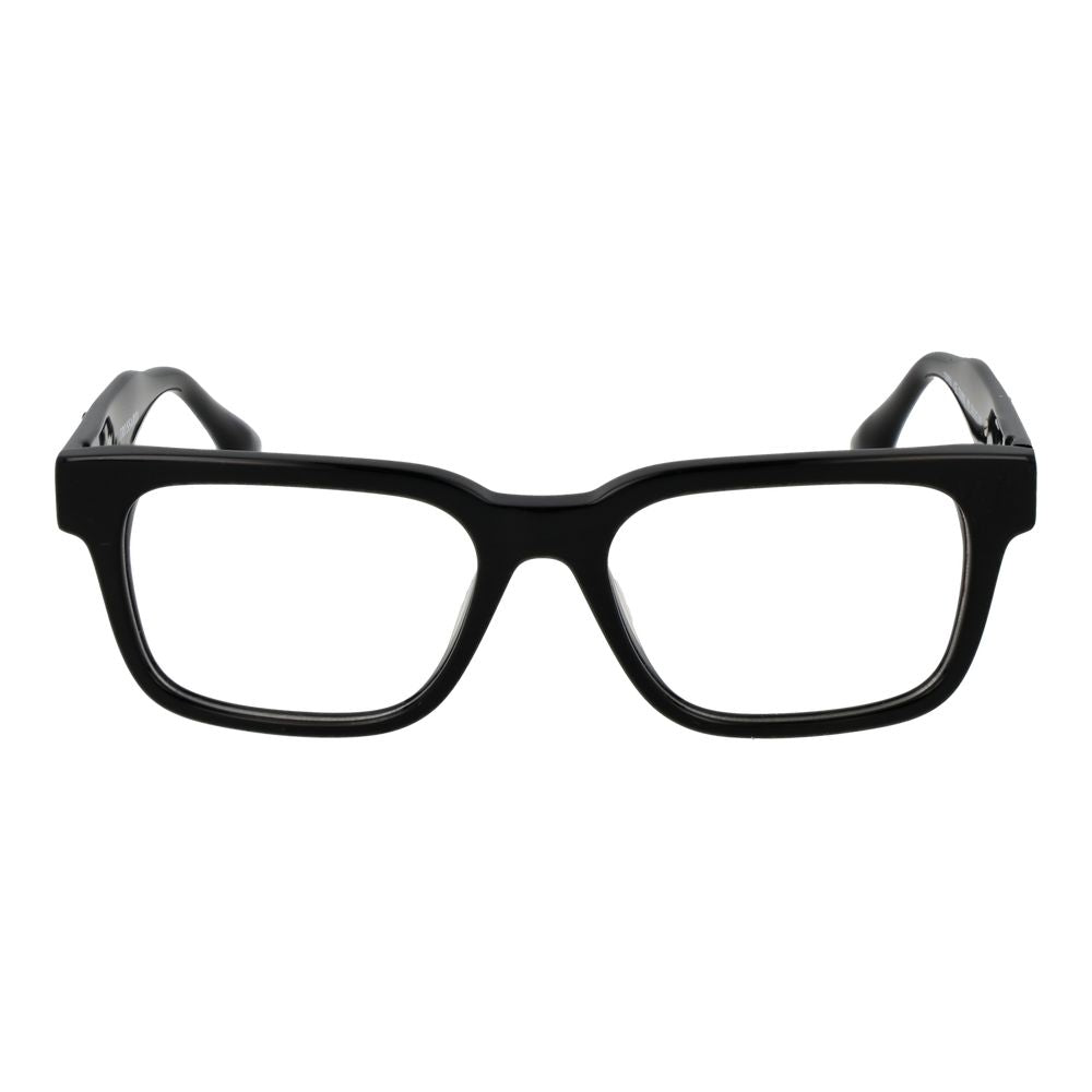 Black Trussardi Black Acetate Glasses (Frames) unisex full-rim with demo lenses and acetate material, size 53-17-145.