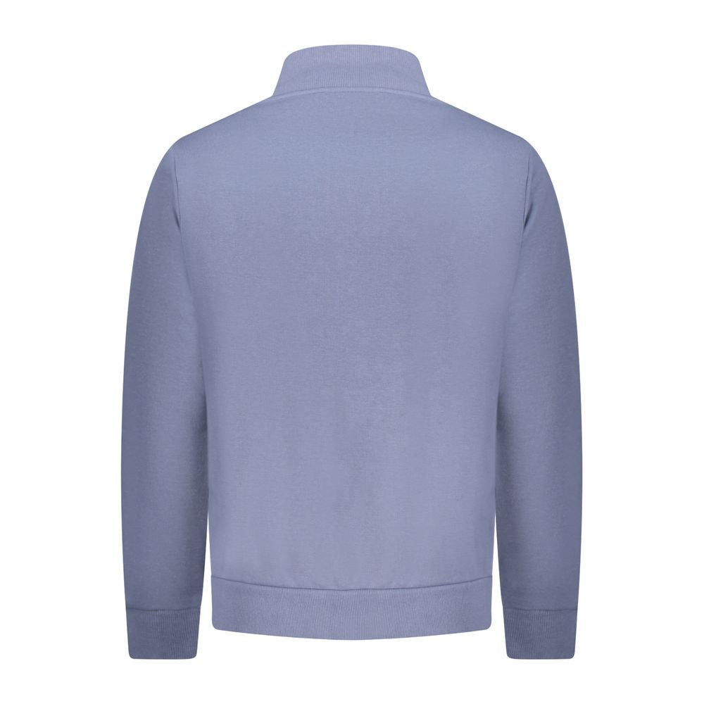 Back view of Norway 1963 Blue Cotton Sweatshirt with long sleeves and zip pockets, showcasing its design and quality.