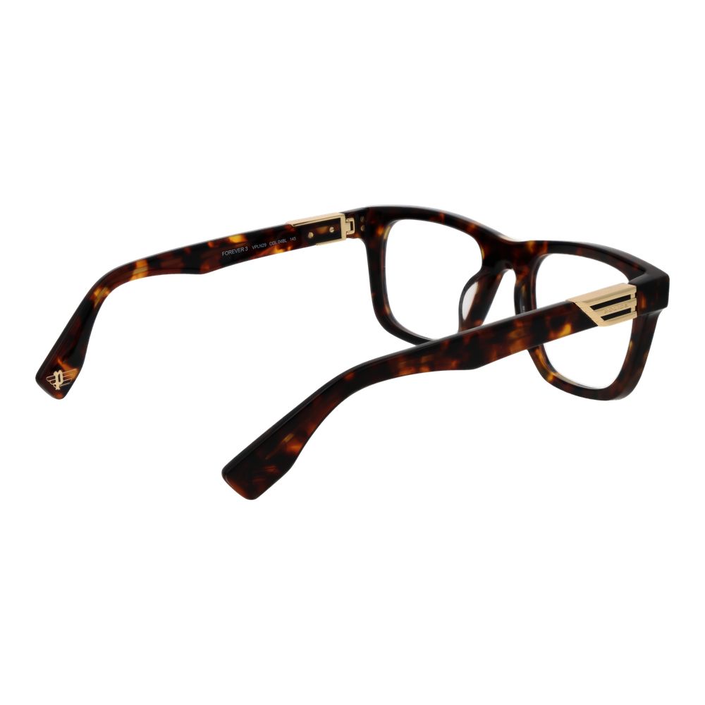 Police Brown Cellulose Acetate Glasses (Frames) with full-rim square style and branded case included for men.