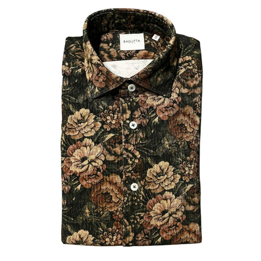 Bagutta Multicolor Cotton Men's Shirt 1728,67345744032,Bagutta,Clothing,Men,Multicolor,New with tags,Pattern - Shirts - Clothing,Shirts - Clothing,XS