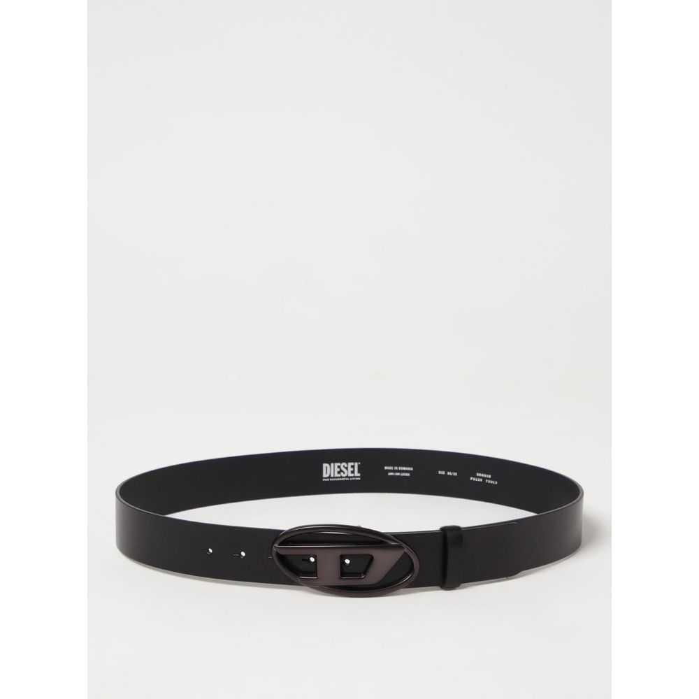 Diesel Black Leather Regular Belt