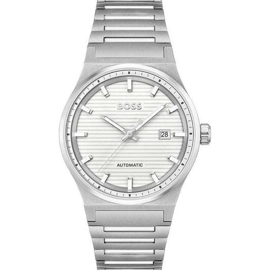 Hugo Boss Gray Stainless Steel Dress Watch