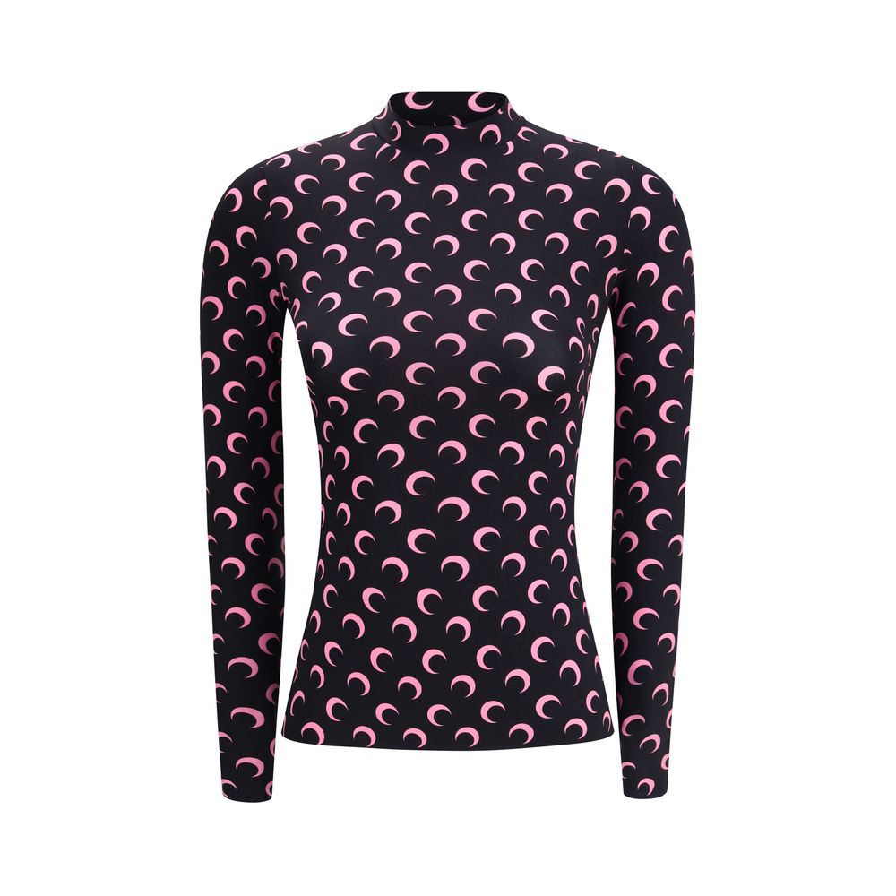 Marine Serre Black Polyamide Top