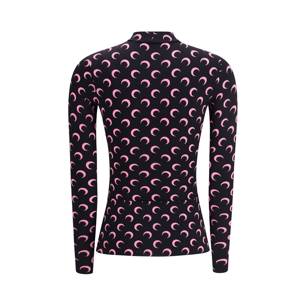 Marine Serre Black Polyamide Top