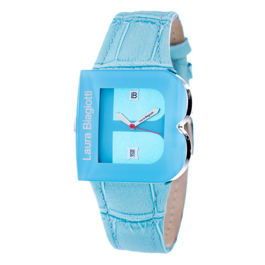 Laura Biagiotti Blue Leather Dress Watch