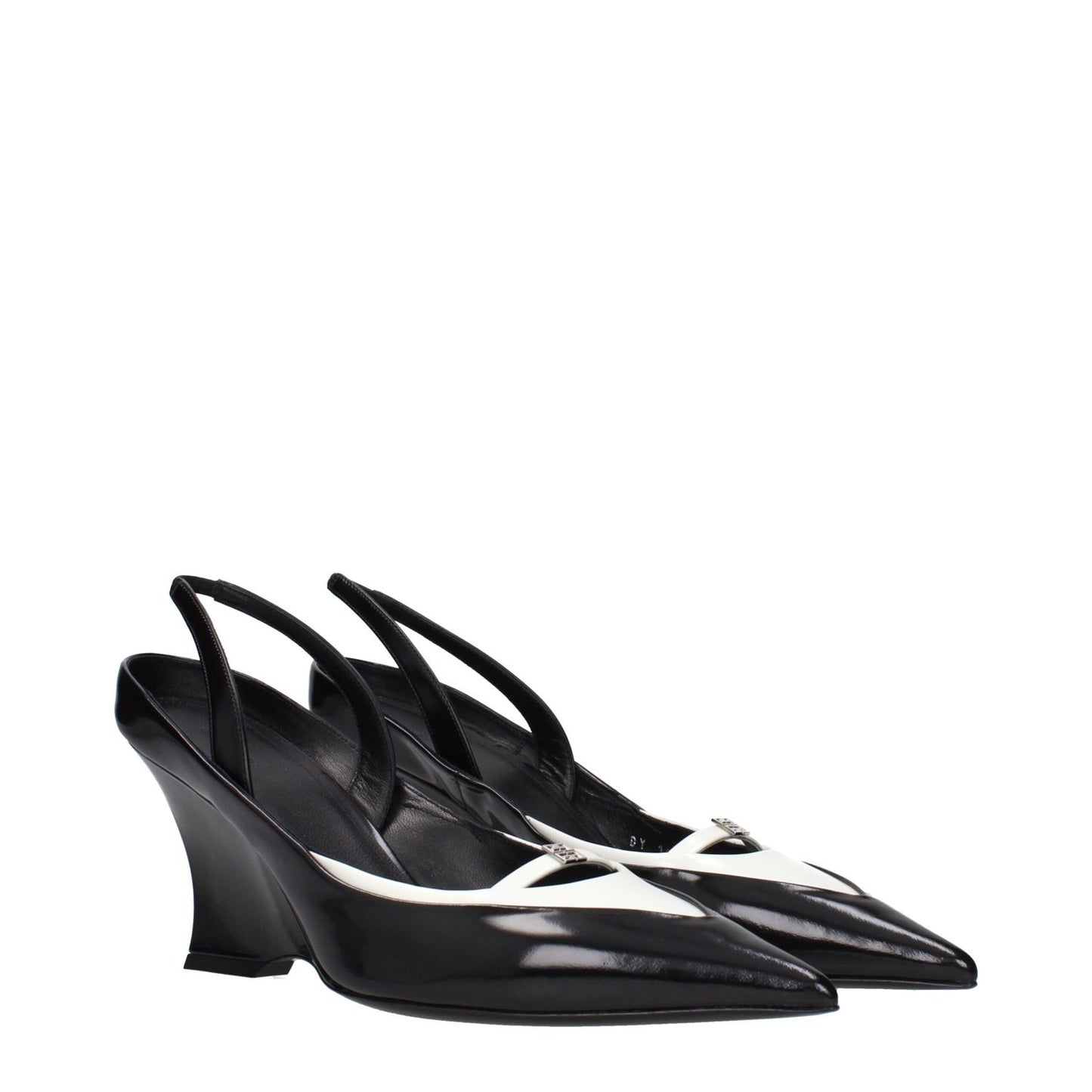 Givenchy Black Leather Wedge Sandals