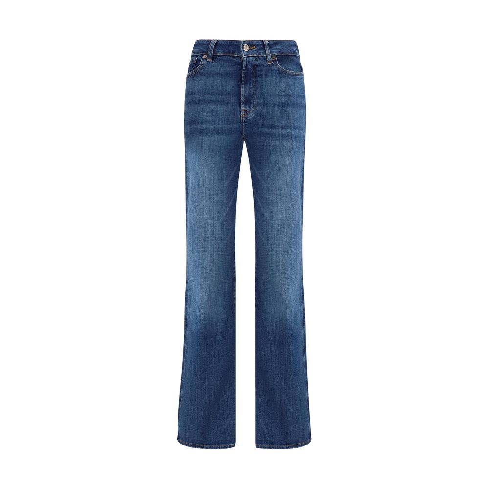 7FOR Blue Cotton Bootcut Jeans 1728,26,27,28,72470364320,7FOR,Blue,Bootcut Jeans - Jeans Denim - Clothing,Clothing,Jeans Denim - Clothing,New with tags,W24,W25,W29,Women