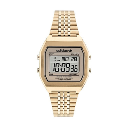 ADIDAS WATCHES Mod. AOST22074 ladies wristwatch in SS IP Gold, 36mm case, 5 ATM water-resistant, multifunction quartz movement with mineral dial.