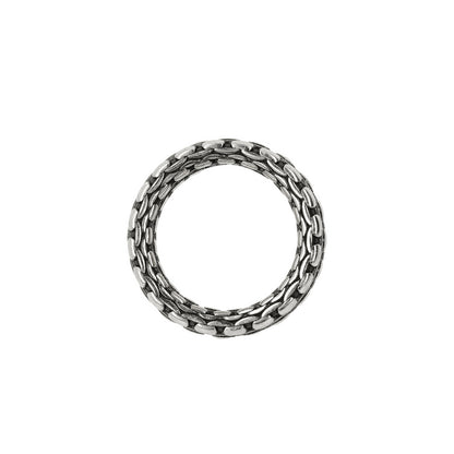 ALBERT M. JEWELS JEWELRY Mod. WSOX00560.S-22 silver chain ring on a white background