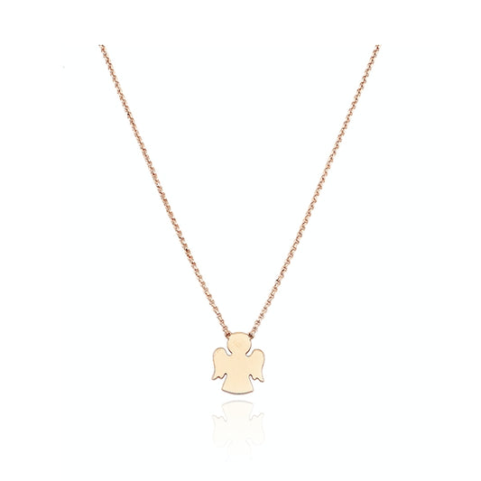 AMEN JEWELRY Mod. CLAR3 angel pendant necklace in gold on chain