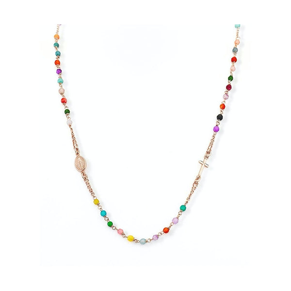AMEN JEWELRY Mod. CRORM3P colorful beaded necklace