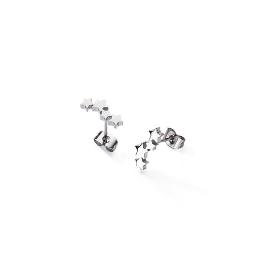 AN JEWELS JEWELRY Mod. ADC.E02S silver star-shaped earrings, elegant design.