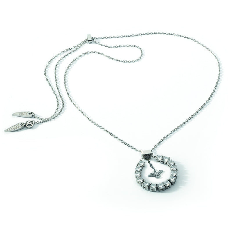 AN JEWELS JEWELRY Mod. AL.NLOY1SC elegant silver necklace with pendant