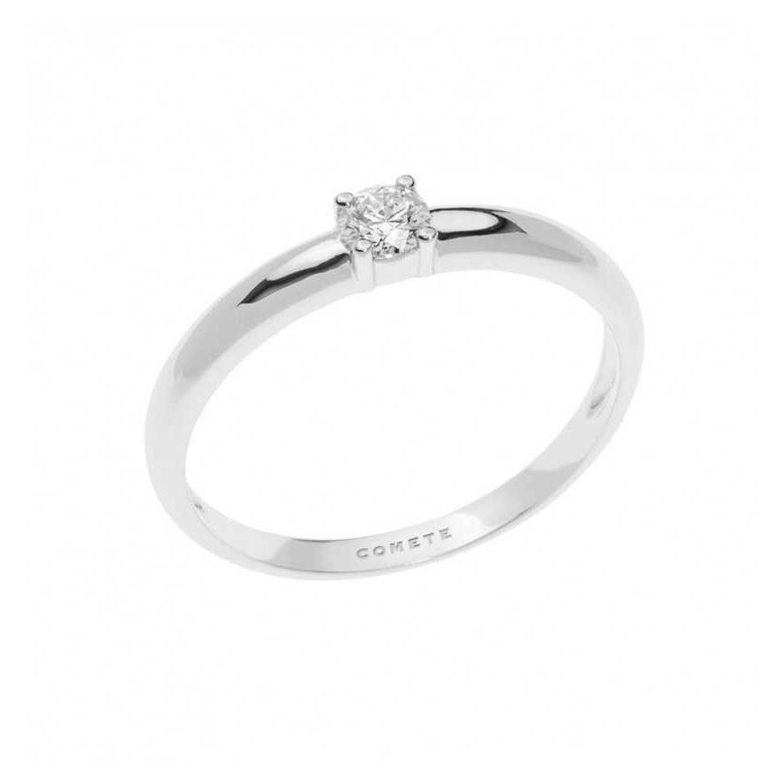 Elegant ANELLI COMETE MOD. ANB2528 silver ring with a round diamond centerpiece, sleek design perfect for sophisticated style.