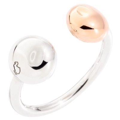 ANELLI DODO MOD. DAC0008PEPIT0009A52 ring with silver and rose gold design