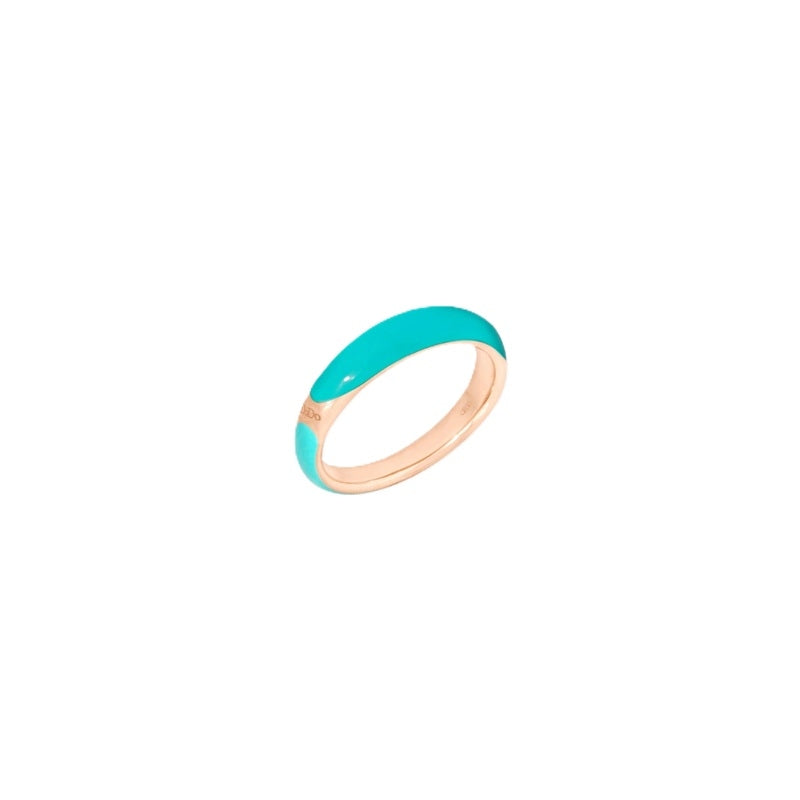 Gold and turquoise ring ANELLI DODO MOD. DAC3008RONDETURAG55 on white background