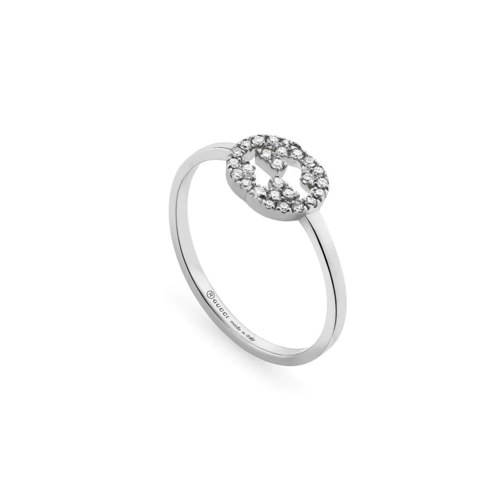 ANELLI GUCCI MOD. YBC729412003 elegant diamond ring in sterling silver for fashion statement