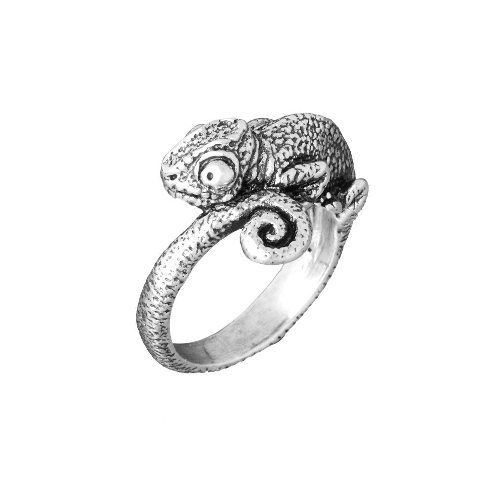 ANELLI RASPINI MOD. 12280_16 silver ring with chameleon design