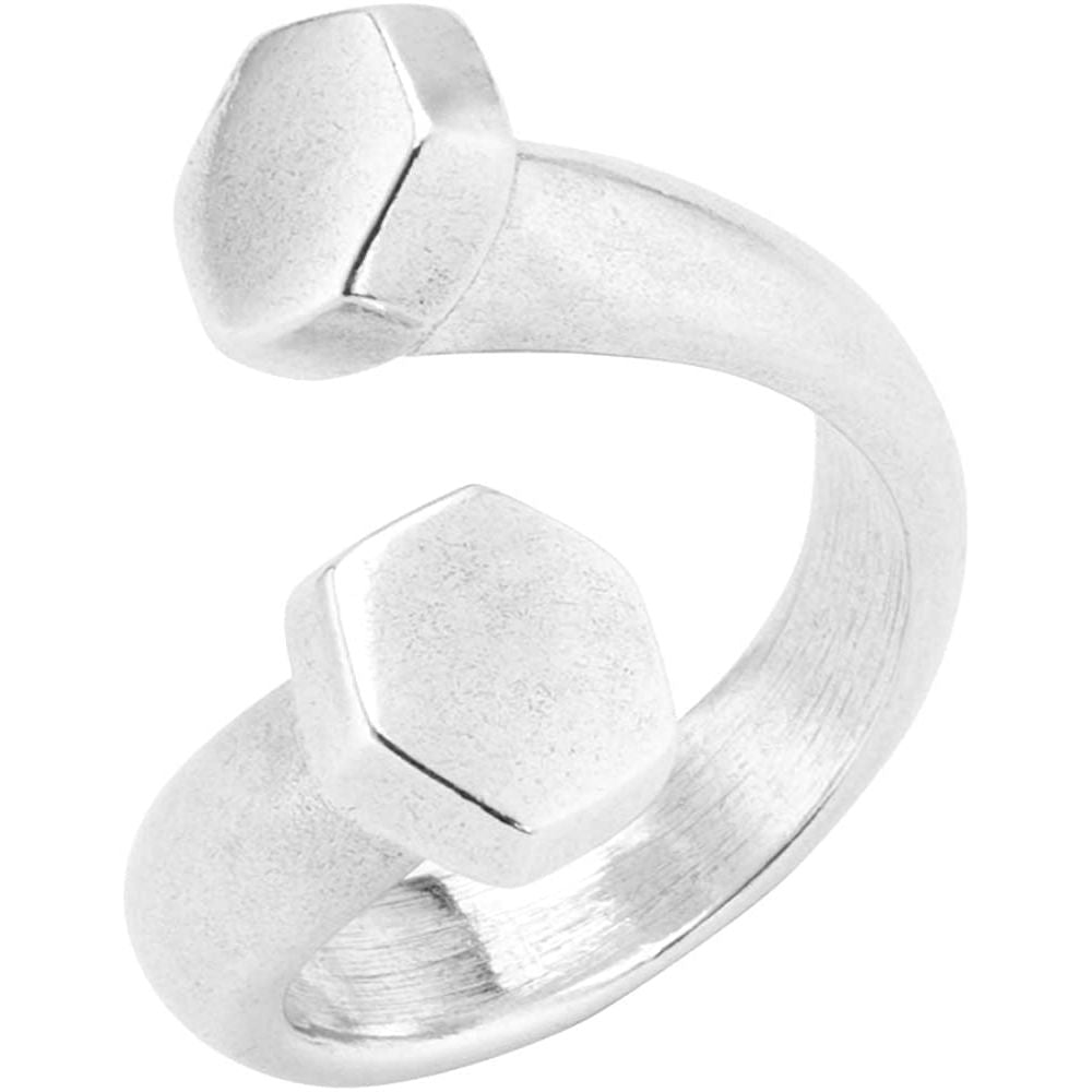 ANELLI UNO DE 50 MOD. UD_ANI0655MTL00012 elegant silver geometric ring design.