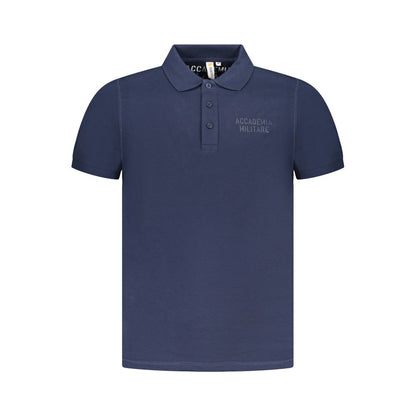 Accademia Militare Blue Cotton Mens Polo Shirt