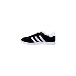 Adidas Black Polyethylene Sneaker with iconic Gazelle design featuring three stripes and logo, ideal for casual and sporty looks.