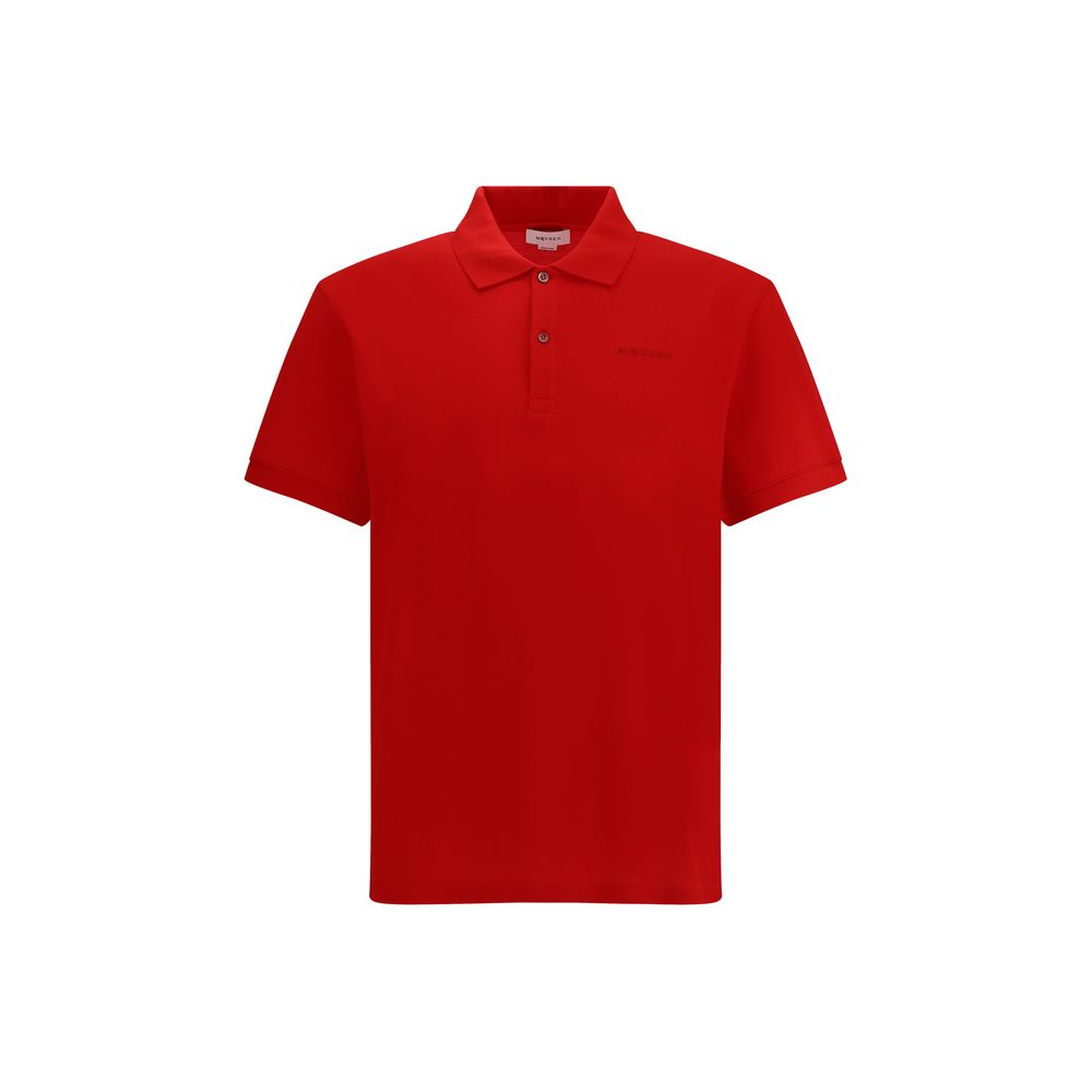 Alexander McQueen Red Cotton Polo Shirt