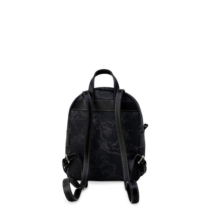Alviero Martini Prima Classe Black Leather Backpack with adjustable straps and elegant design perfect for modern women’s everyday use.