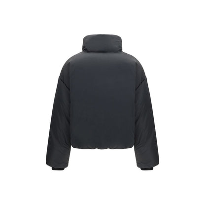 Ami Paris Black Polyamide Full-Length Jacket