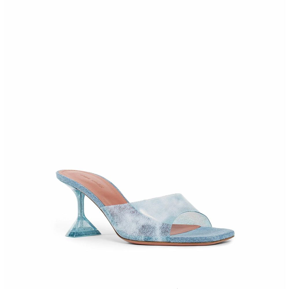 Amina Muaddi Blue Pvc Mules