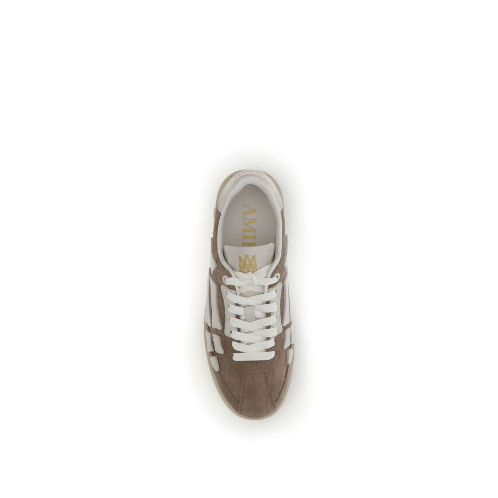 Amiri Beige Calf Leather Bos Taurus Athletic Sneakers