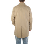 Back view of Aquascutum Beige Cotton Jacket showing relaxed fit and button closure.