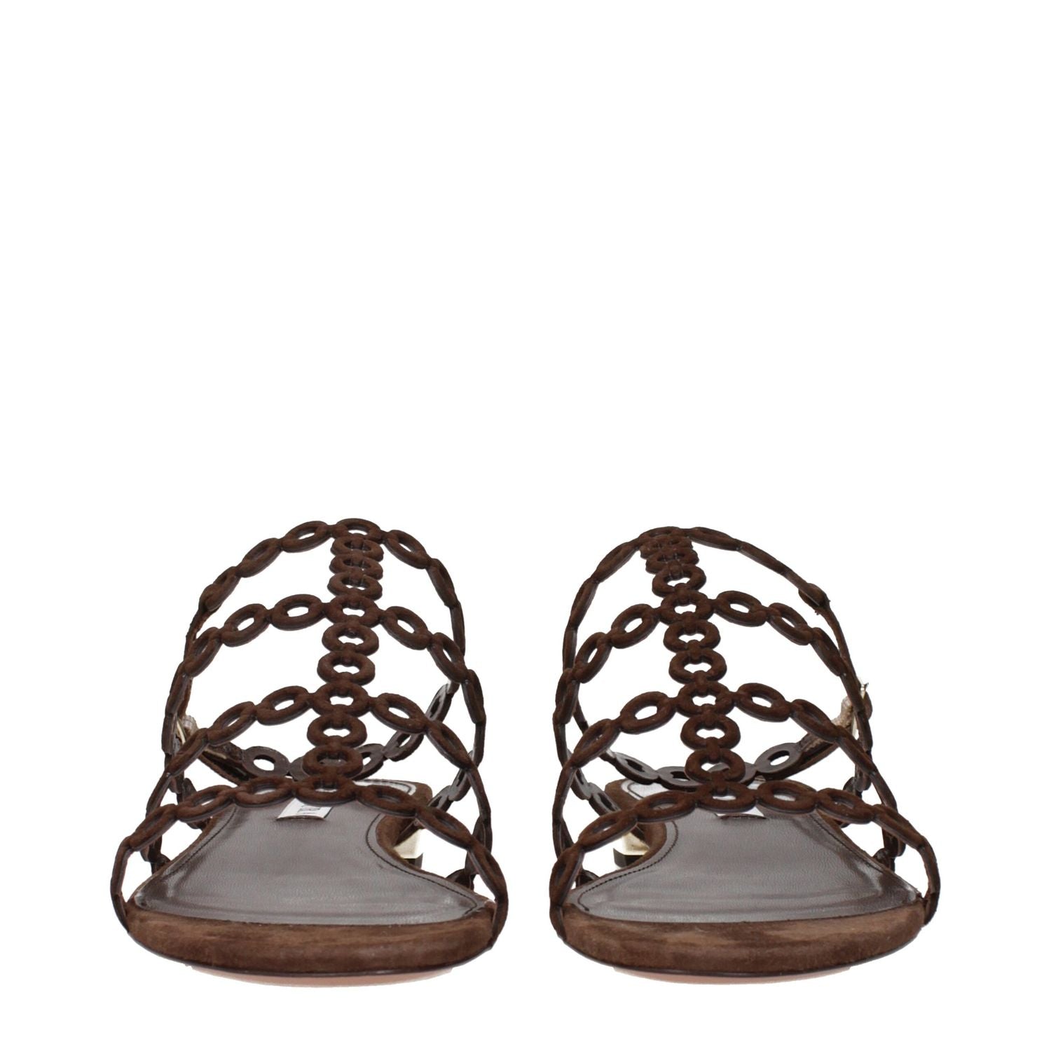 Aquazzura Brown Leather Sandals