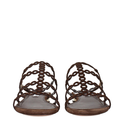 Aquazzura Brown Leather Sandals