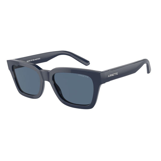 Arnette Blue Resin Sunglasses with blue tinted lenses and durable resin frame, model AN4334-122180, stylish and unisex design.
