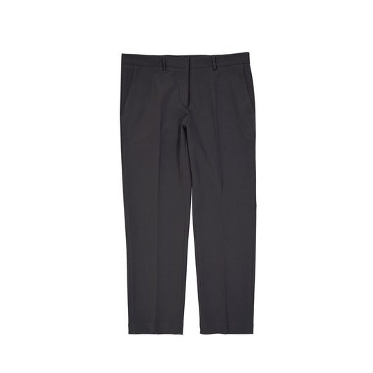 BLANCA VITA Cropped Trousers for women, made of 12% elastane and 88% polyester, with pockets and belt loops, in black.