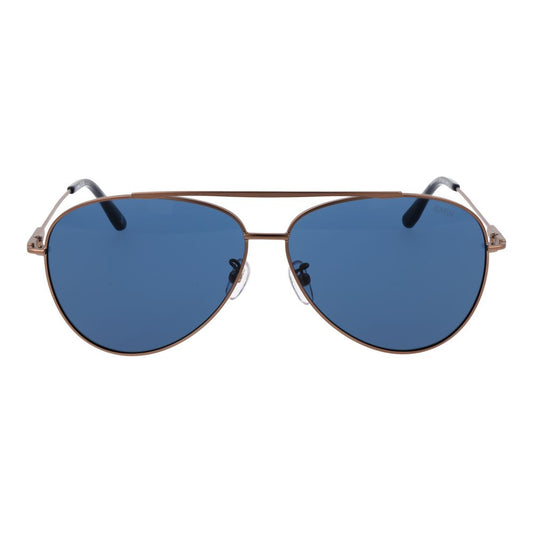BMW Bronze Men Sunglass with blue lenses, aviator style, metal frame, 100% UVA & UVB protection, full-rim design.