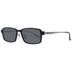 BMW Gray Men Glasses Frame with titanium full-rim and polarized lenses, size 56-17-145, UVA & UVB protection, includes branded case.