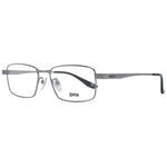 BMW Gray Men Glasses Frame in titanium with full-rim grey rectangle design, polarized lenses, and includes branded case. 100% UVA & UVB protection.