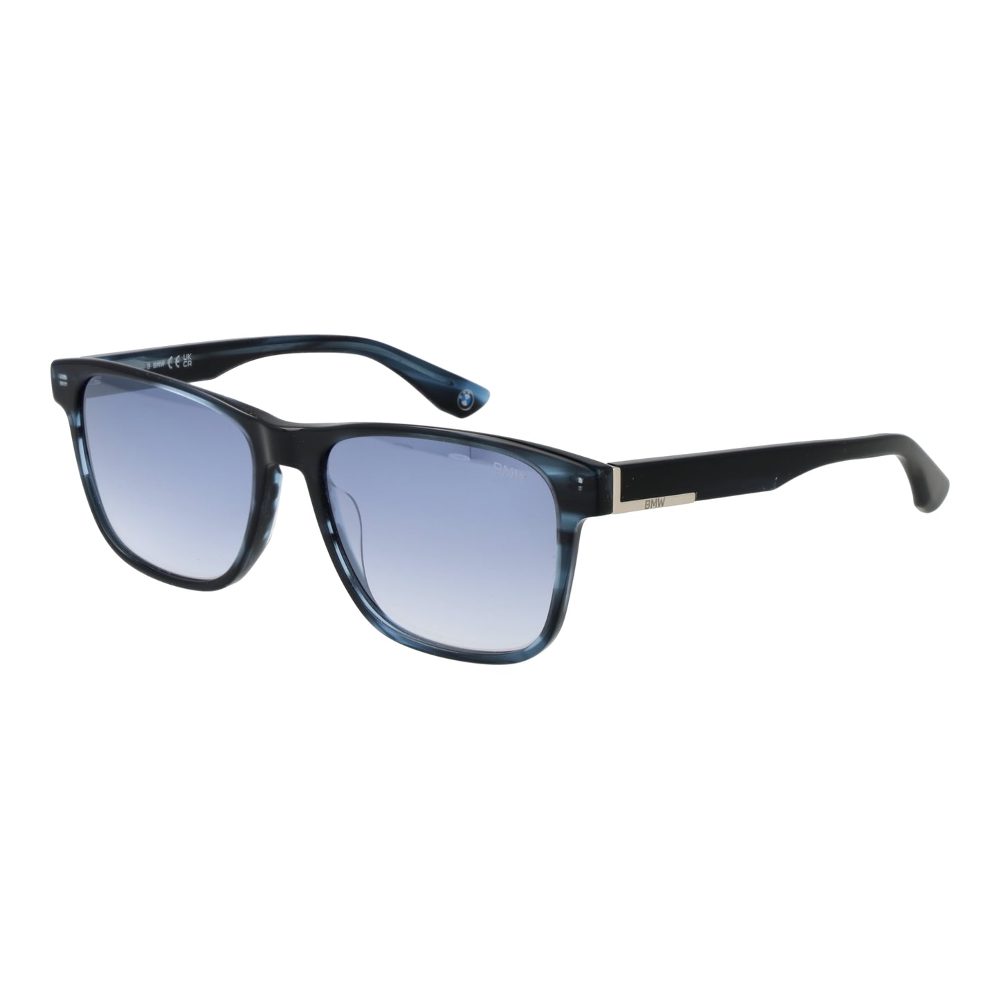 BMW MOD. BW0032 5505W gent sunglasses with blue gradient lenses and black frame